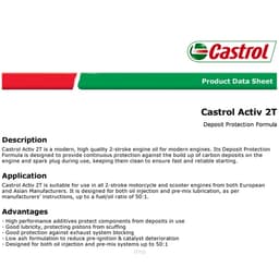 [Carton Packaging] Castrol Activ 2T FC (Fragrance) Dengan Pewangi 1L Engine Oil (24x1L) 2