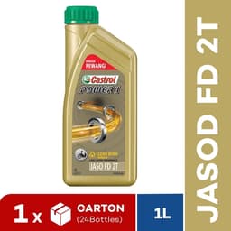 [Carton Packaging] Castrol Power1 2T FD (Fragrance) Dengan Pewangi 1L Engine Oil (24x1L) 1