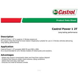 [Carton Packaging] Castrol Power1 2T FD (Fragrance) Dengan Pewangi 1L Engine Oil (24x1L) 2