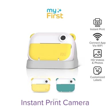 myFirst Camera Insta Wi Label Printer & Instant Print & 12MP Photo & Video HD Camera