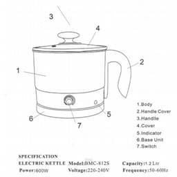 Butterfly Multi Function Mini Cooker 1.2L - BMC-812S 2