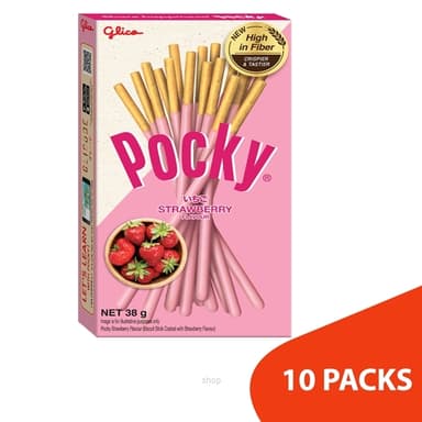 Glico Pocky Strawberry 38gm x 10packs