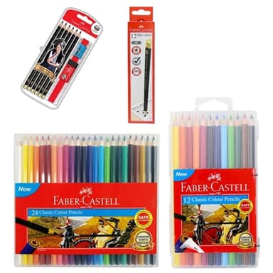 Faber-Castell Stationery School Combo Set(212142+115896+311802+115890)