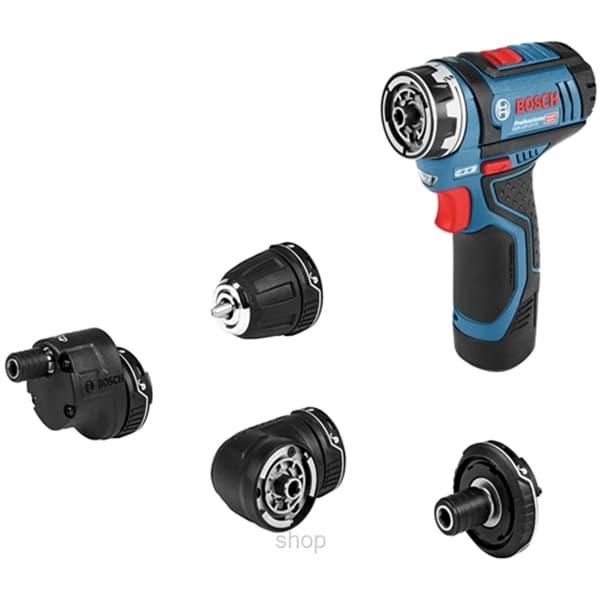 Bosch GSR 12V-15 FC Professional Cordless Drill Driver (Comes with 4 Attachments, 2 Batteries & Charger) - 06019F60L0 1