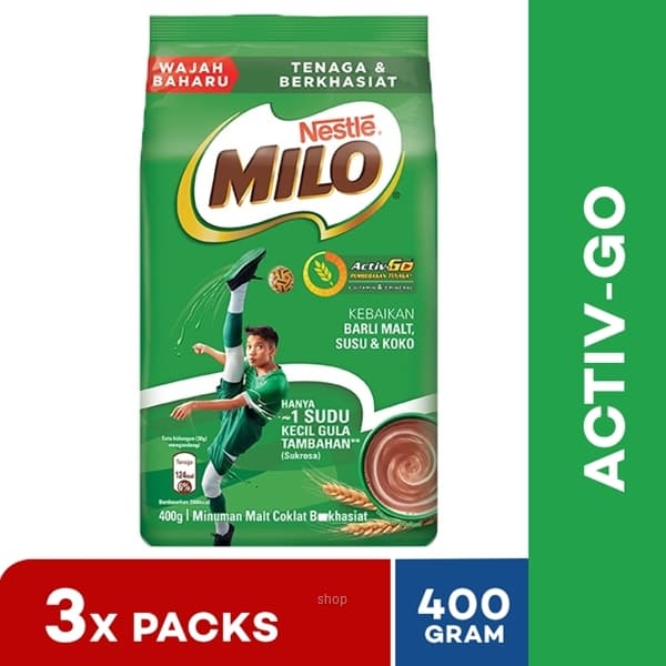 Nestle Milo Activ-Go 400g (3 packs) 1