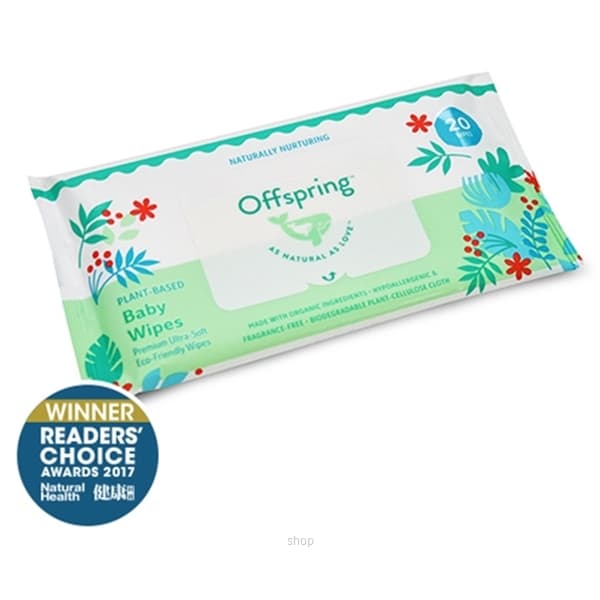 Offspring Baby Wipes 20ct 6-Pack (Bundle) - WP-OI-BWP-20CTS-6P 2