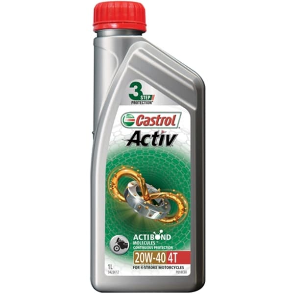 Castrol Activ 4T 20W-40 Continuous Protection for 4-Stroke Motorcycles 1L - 3423612 1