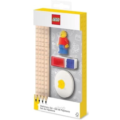 LEGO Stationery Set with 1 Minifigure, 4 Pencils, 1 Topper, 1 Sharpener & 1 Eraser - 52053