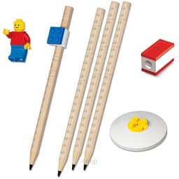 LEGO Stationery Set with 1 Minifigure, 4 Pencils, 1 Topper, 1 Sharpener & 1 Eraser - 52053 2