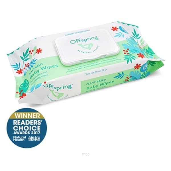 Offspring Baby Wipes 80ct 4-Pack (Bundle) - WP-OI-BWP-80CTS-4P 2