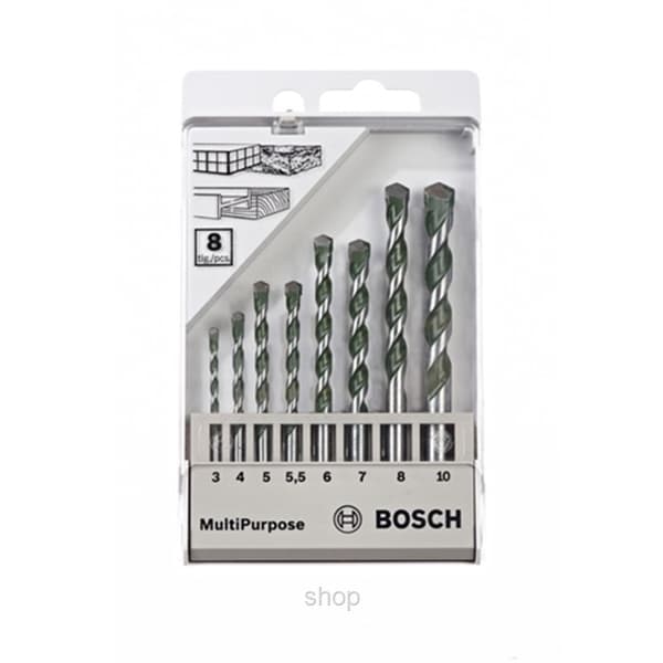 Bosch 8pcs CYL-4 Multi-purpose Drill Bit Set (3,4,5,5.5,6,8 & 10mm) - 2608680799 1