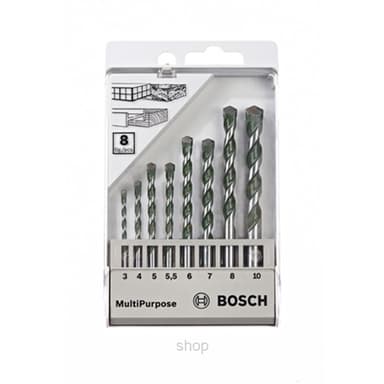 Bosch 8pcs CYL-4 Multi-purpose Drill Bit Set (3,4,5,5.5,6,8 & 10mm) - 2608680799