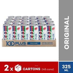 [Bundle] 100 Plus Original 325ml Cans (24 packs x 2 Cartons) 1