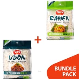 [Bundle Set] Vits Fresh Ramen (3's*150gm) + Fresh Udon (3s*150gm) x 2sets 1
