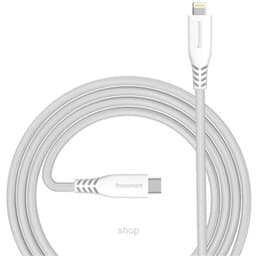 Tronsmart LCC06 Double Braided Nylon 4FT USB-C to Lightning Cable - White 1