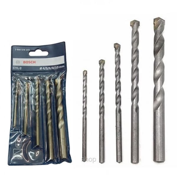 Bosch Mansory CYL-2 5pcs Drill Bit Set (4, 5, 6, 8 & 10 mm) - 2608578155 1