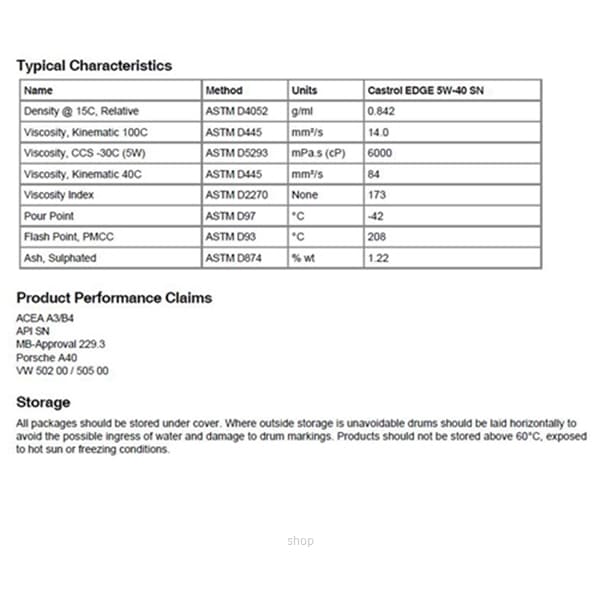[Carton Packaging] Castrol EDGE 5W-40 SN Engine Oils for Petrol and Diesel Cars (6X4L) 3