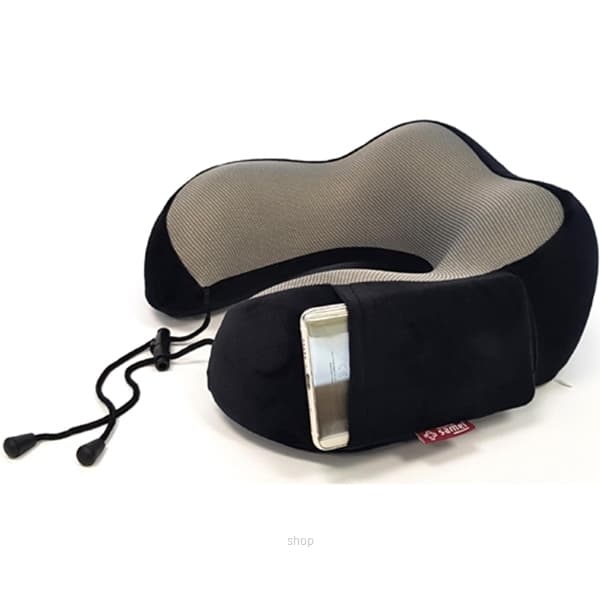 Samel U Shape Memory Foam Neck Pillow with Side Pocket + Cover Bag - FGD-342 2