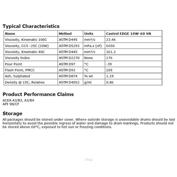 [Carton Packaging] Castrol EDGE 10W-60 SN Engine Oils (6X4L) 3