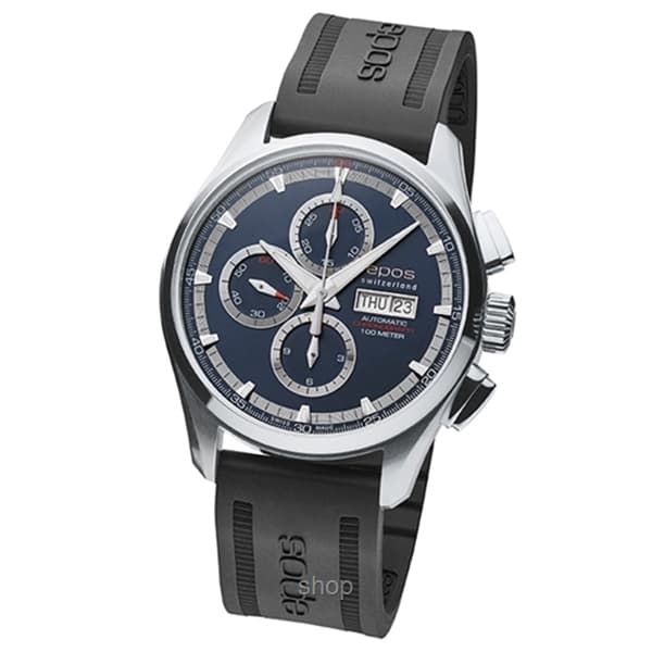 Epos Sportive Gent Steel Blue Rubber Watch - 3433 1