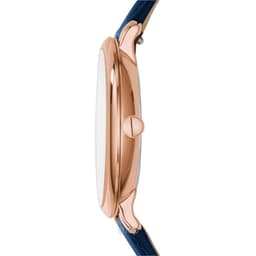 Fossil Jacqueline Rose Gold-Tone Watch with Navy Leather Band - ES3843 2