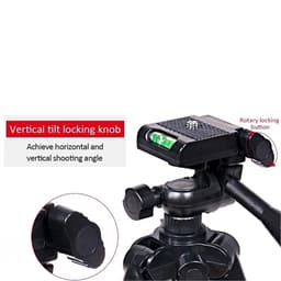 3110 Tripod Lightweight Camera Stand With Three-Dimensional Head and Phone Holder Black 2