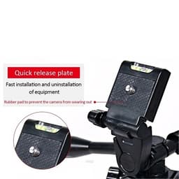 3110 Tripod Lightweight Camera Stand With Three-Dimensional Head and Phone Holder Black 5