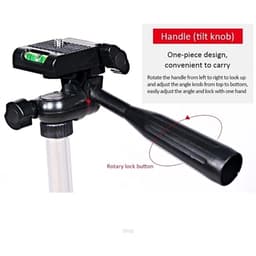 3110 Tripod Lightweight Camera Stand With Three-Dimensional Head and Phone Holder Black 8