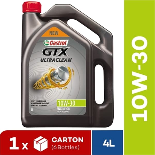 [Carton Packaging] Castrol GTX Ultraclean 10W-30 for Petrol Cars (6X4L) 1