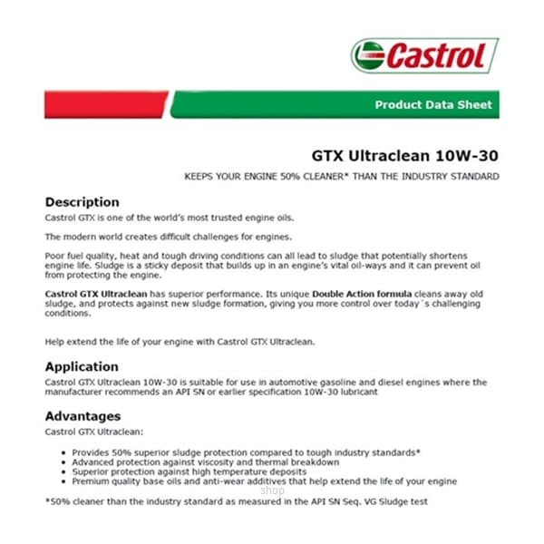 [Carton Packaging] Castrol GTX Ultraclean 10W-30 for Petrol Cars (6X4L) 2