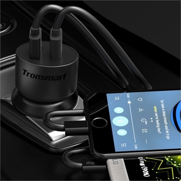 Tronsmart CC2TF 36W Dual Ports Quick Charge 3.0 Car Charger 2