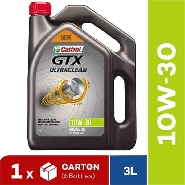 [Carton Packaging] Castrol GTX Ultraclean 10W-30 for Petrol Cars (6X3L) 1