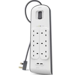 Belkin 6 Way Surge+2.4A USB Protector 2M - BSV604sa2M 1