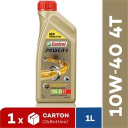 [Carton Packaging] Castrol POWER1 4T 10W-40 Synthetic Technology for Bikes (24X1L) 1