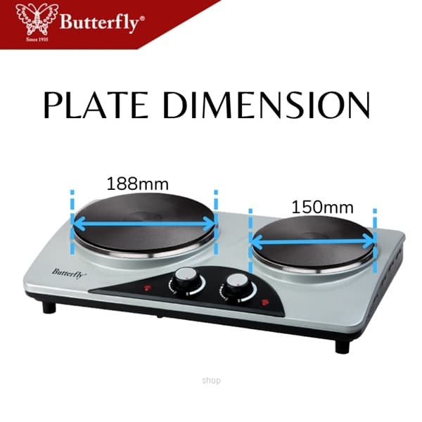 Butterfly Double Hot Plate - BHP-1621 3
