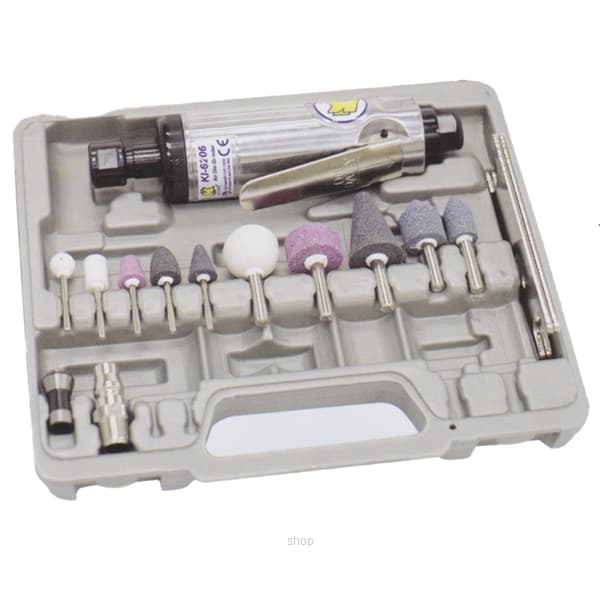 Kuani (Taiwan) 1/4 iNch Heavy Duty Air Die Grinder Kit Set + 10pcs Stone - KI-6206K 1