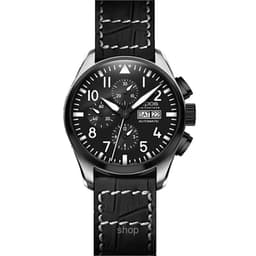 Epos Sportive Pilot Watch Steel-Black PVD Leather Watch - 3433 2