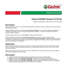 [Carton Packaging] Castrol POWER1 Scooter 4T 5W-40 Full Synthetic Technology for Scooter (12X1L) 2