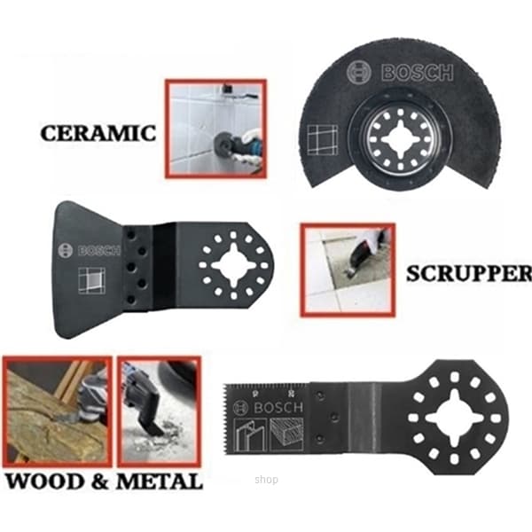 Bosch 3pcs Multi Tool Tile Blade Set - 2608662342 3