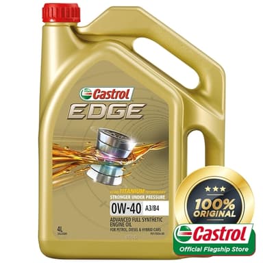 Castrol Edge 0W-40 A3/B4 4L Fluid Titanium Advanced Full  Synthetic Engine Oil For Petrol, Diesel, & Hybrid Cars (4L) - 3422680