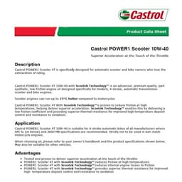 [Carton Packaging] Castrol Power1 Scooter 4T 10W-40 Part Synthetic Technology For Scooter (12X1L) 2
