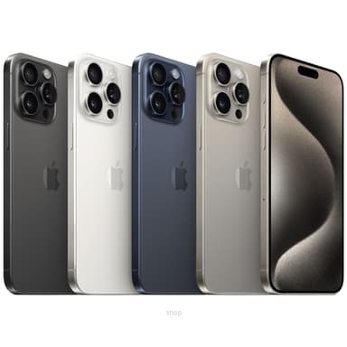 Apple iPhone 15 Pro Max 512GB - Blue Titanium + Aukey Universal Adapter with 30W PD Port + OnPro Duo Type-C PD 3.0 60W Wall Charger (Black)