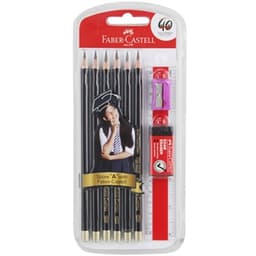 Faber-Castell Tri-grip 2B Score A Set, Pencils, Exam Eraser, Ruler & Sharpener - 212142 1