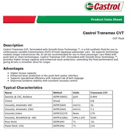 Castrol Transmax CVT Fluids (4L) 2