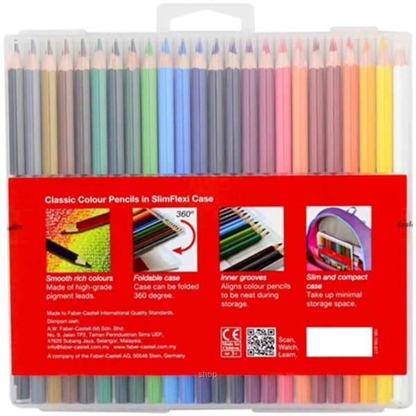 Faber-Castell Colour Pencil Classic 24L In Slim-flexi Case - 115896 3