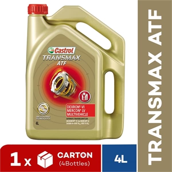 [Carton Packaging] Castrol Transmax ATF DEXRON®-VI MERCON® LV Multivehicle (4x4L) 1