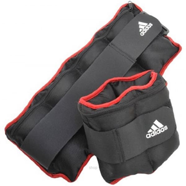 Adidas 2 x 1kg Adjustable Ankle Weights, ADWT-12229 1