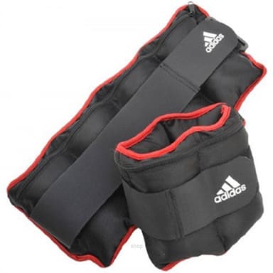 Adidas 2 x 1kg Adjustable Ankle Weights, ADWT-12229