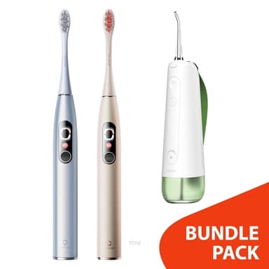 [Bundle] Oclean The Complete Cleaning - X Pro Digital Electric Toothbrush+W10 Oral Irrigator(Green) Complimentary Gum Care Brush Head W02 (2pcs/pack)