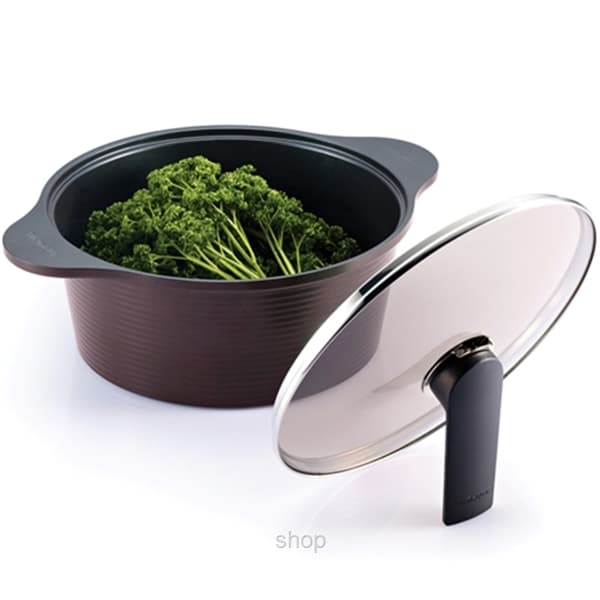[Clearance] Happycall 28cm/6.3LT Alumite Ceramic Die Cast Stock Pot + Cover (Brown) - 3003-0022(ACC281-C) 2